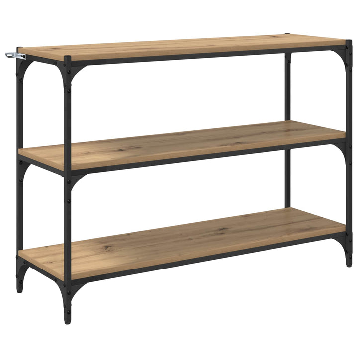 Bogskab 3 niveauer 100 x 33 x 70,5 cm Ingeniørt træ og jern
