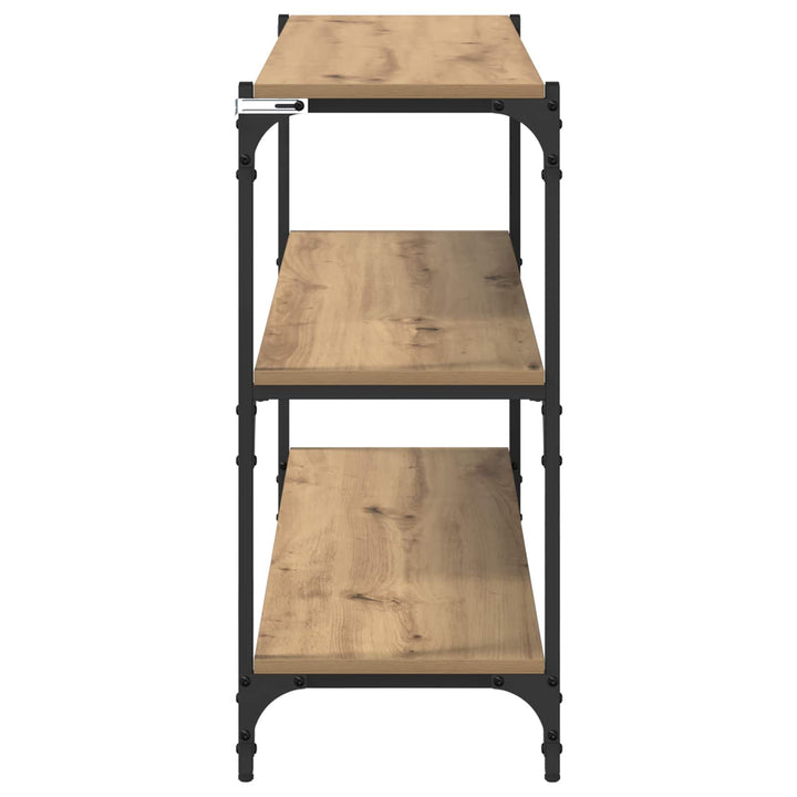 Bogskab 3 niveauer 100 x 33 x 70,5 cm Ingeniørt træ og jern