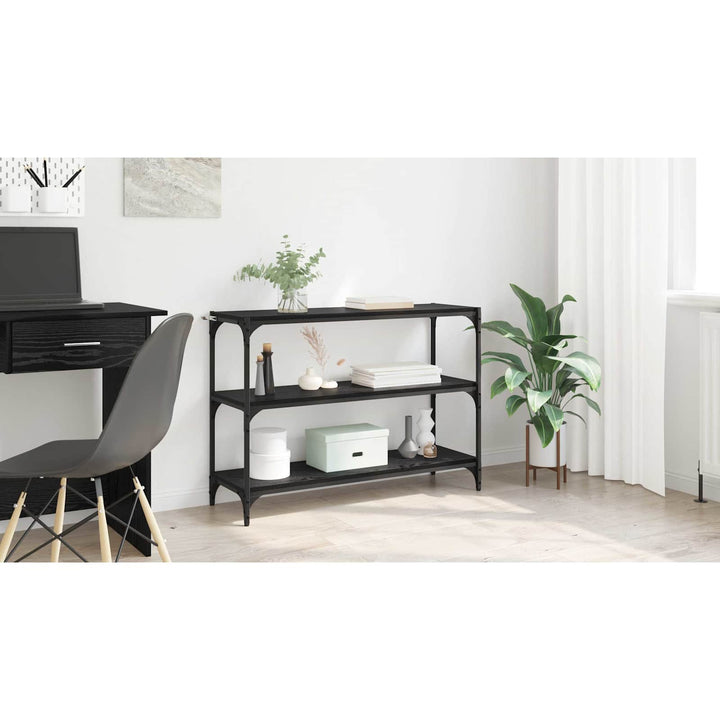 Bogskab Sort eg 100 x 33 x 70,5 cm Ingeniørt træ og jern