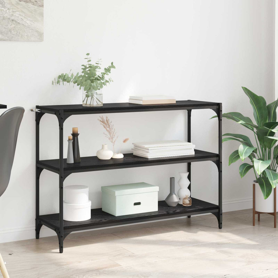 Bogskab Sort eg 100 x 33 x 70,5 cm Ingeniørt træ og jern