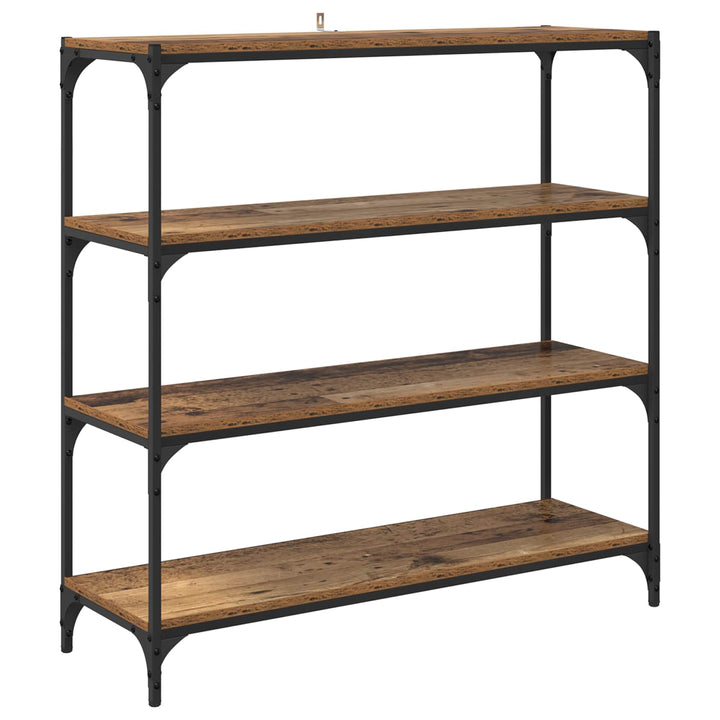 Bogskab Gammelt træ 100 x 33 x 100 cm Ingeniørt træ og jern