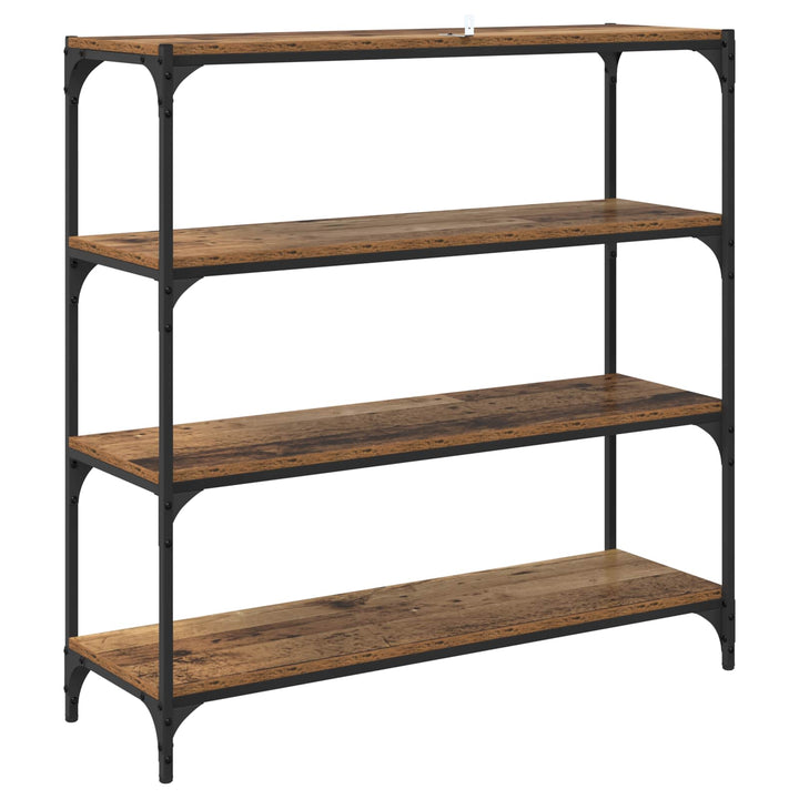 Bogskab Gammelt træ 100 x 33 x 100 cm Ingeniørt træ og jern