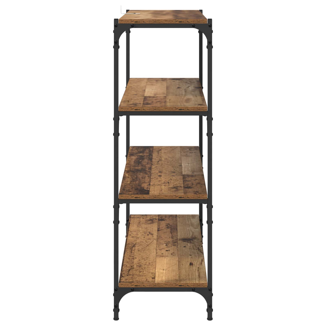 Bogskab Gammelt træ 100 x 33 x 100 cm Ingeniørt træ og jern