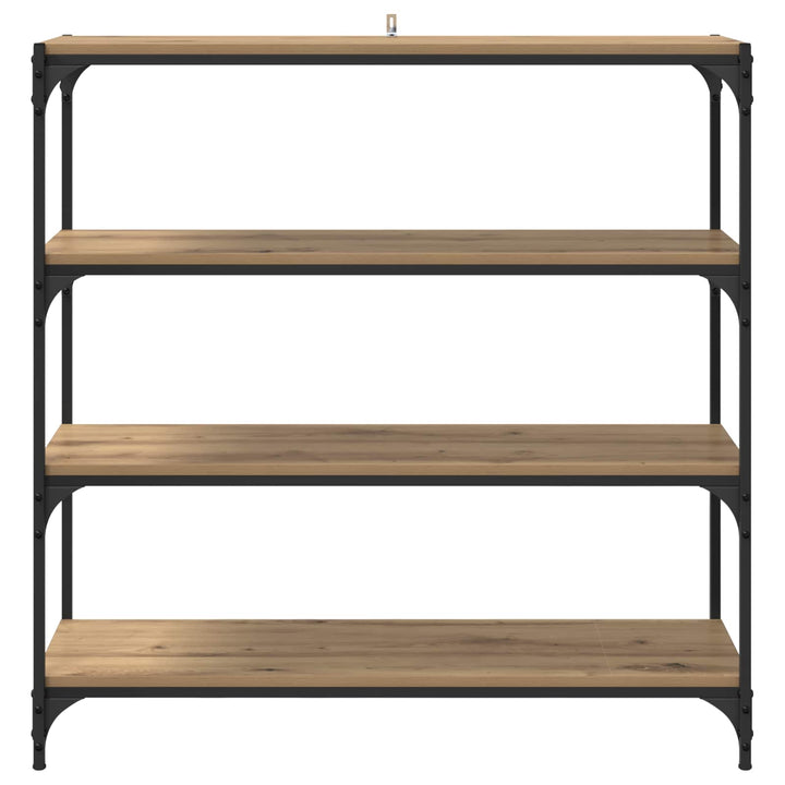 Bogskab 3 niveauer 100 x 33 x 100 cm Ingeniørt træ og jern