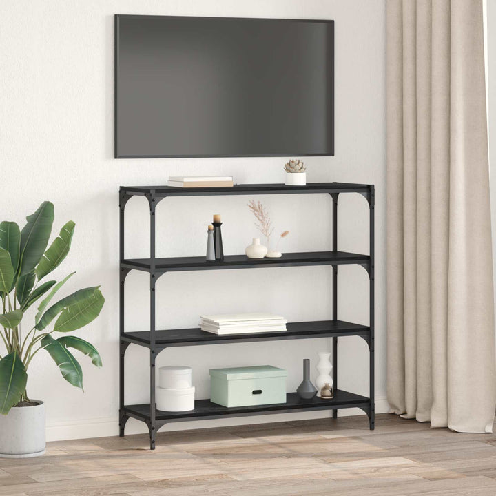 Bogskab Sort eg 100 x 33 x 100 cm Ingeniørt træ og jern