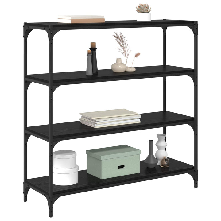 Bogskab Sort eg 100 x 33 x 100 cm Ingeniørt træ og jern