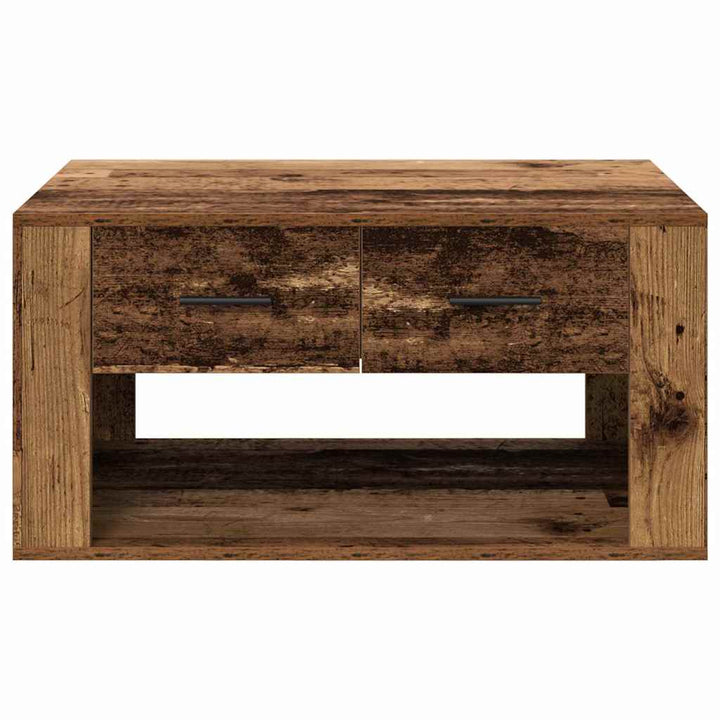 Sofabord med skuffe Gammelt træ 80 x 50 x 40 cm Konstrueret træ