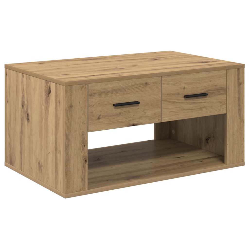Sofabord Artisan Egetræ 80 x 50 x 40 cm Konstrueret træ