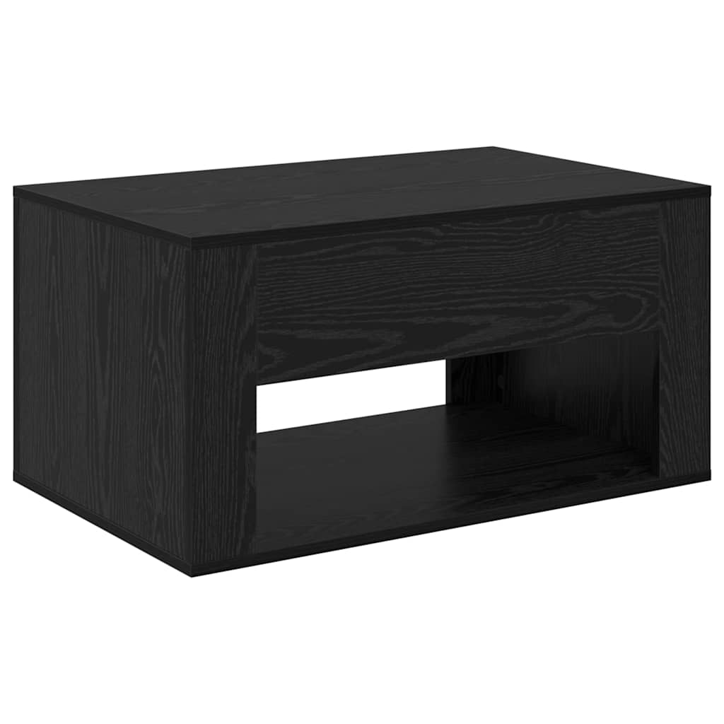 Sofabord med skuffe Sort eg 80 x 50 x 40 cm Konstrueret træ