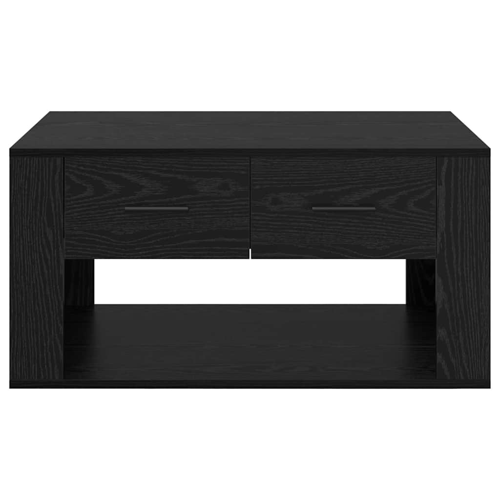 Sofabord med skuffe Sort eg 80 x 50 x 40 cm Konstrueret træ