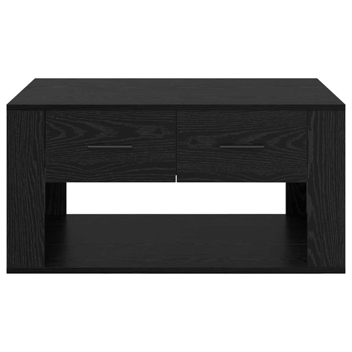Sofabord med skuffe Sort eg 80 x 50 x 40 cm Konstrueret træ