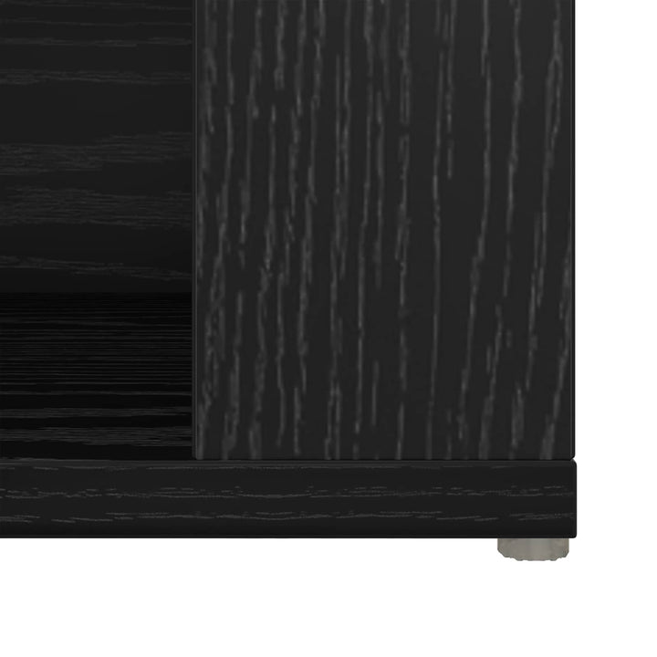 Sideboard med skuffe Sort eg 100 x 30 x 59,5 cm Konstrueret træ