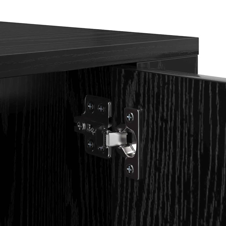 Vægmonteret TV Skab Sort eg 80 x 34,5 x 40 cm Konstrueret træ
