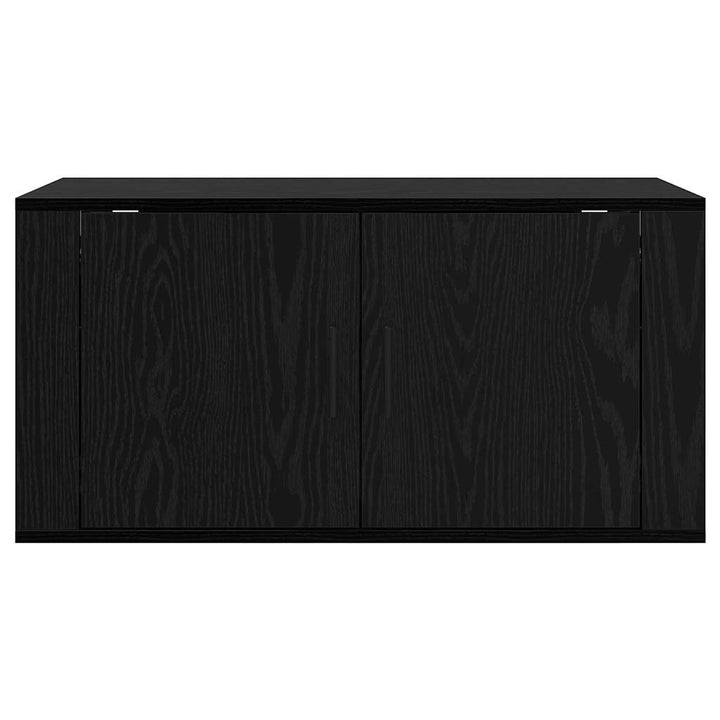 Vægmonteret TV Skab 80 x 34,5 x 40 cm Sort eg Konstrueret træ