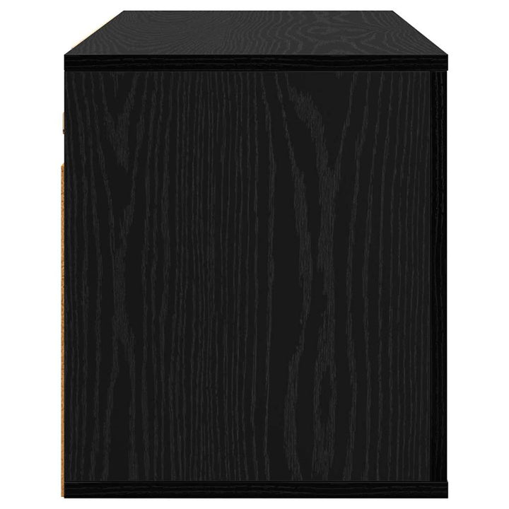 Vægmonteret TV Skab 80 x 34,5 x 40 cm Sort eg Konstrueret træ