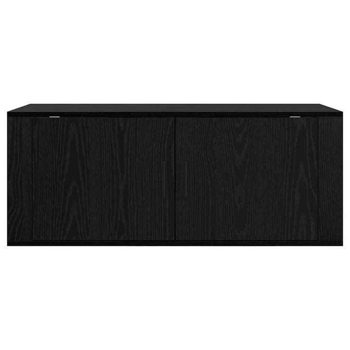 Vægmonteret TV Skab 100 x 34,5 x 40 cm Sort eg Konstrueret træ