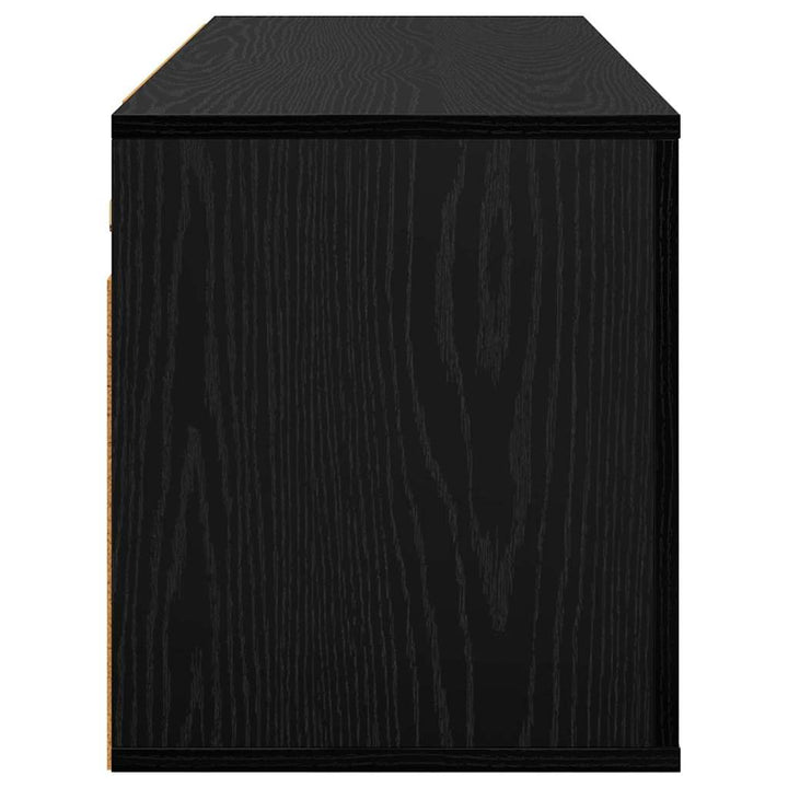 Vægmonteret TV Skab 100 x 34,5 x 40 cm Sort eg Konstrueret træ