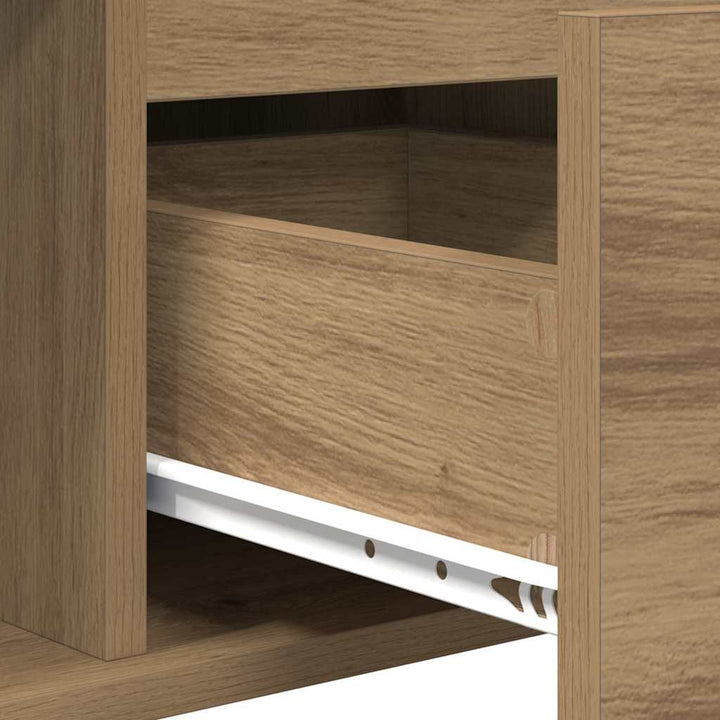 Sofabord Artisan Egetræ 90 x 50 x 26.5 cm Konstrueret træ