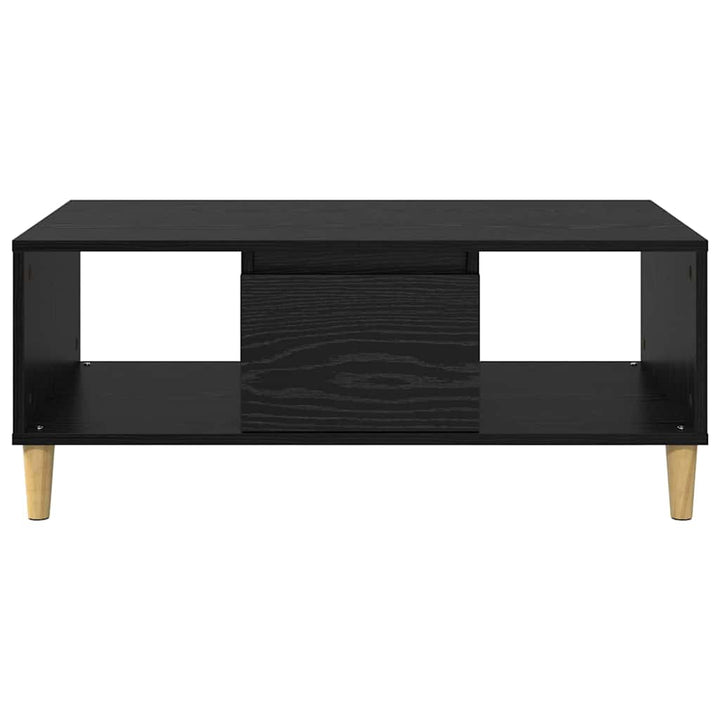 Sofabord med skuffe Sort eg 90 x 50 x 26.5 cm Konstrueret træ