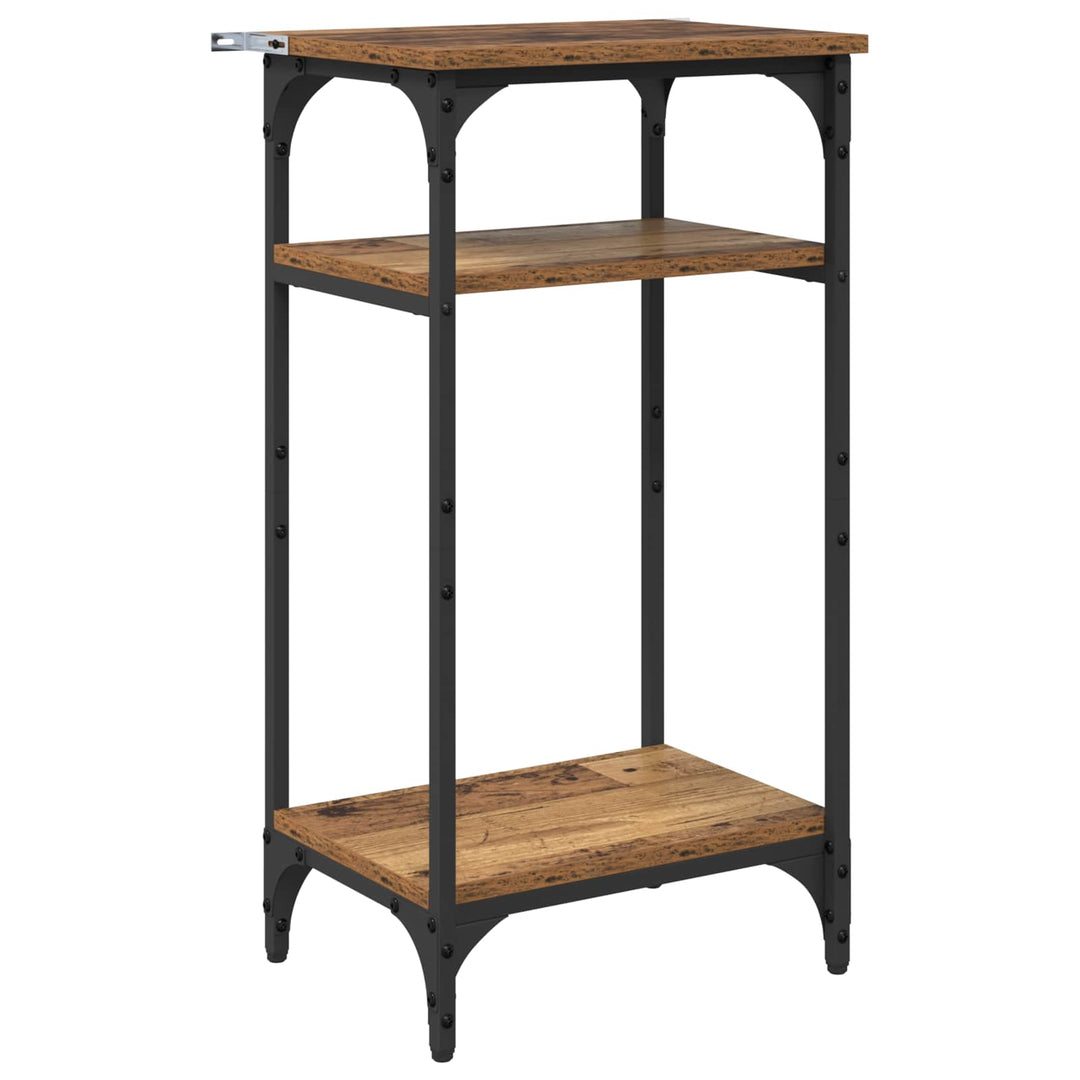 Sidebord med hylde Gammelt træ 40 x 30 x 75 cm Konstrueret træ
