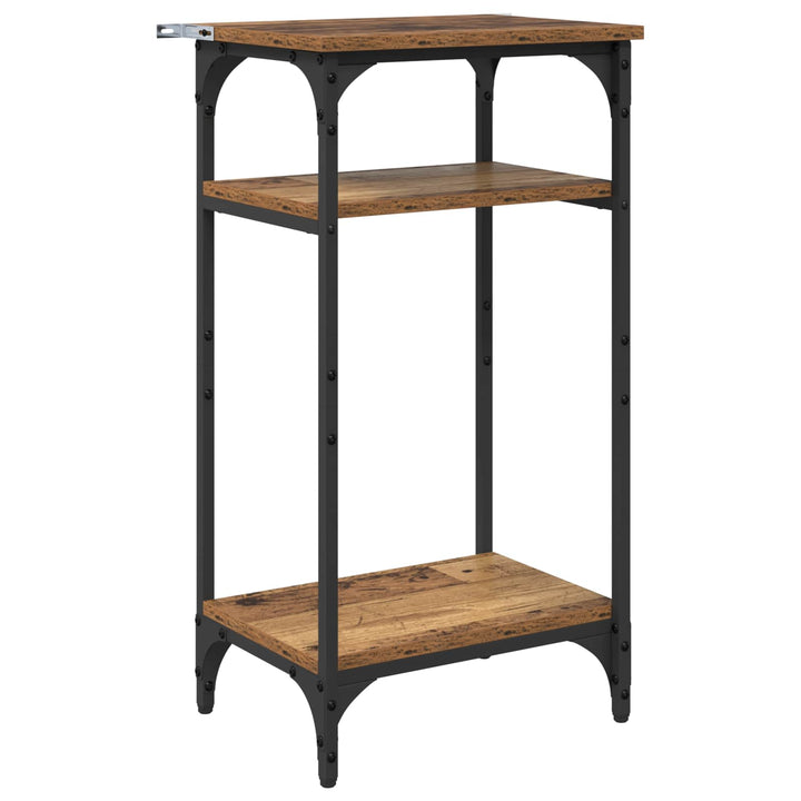 Sidebord med hylde Gammelt træ 40 x 30 x 75 cm Konstrueret træ