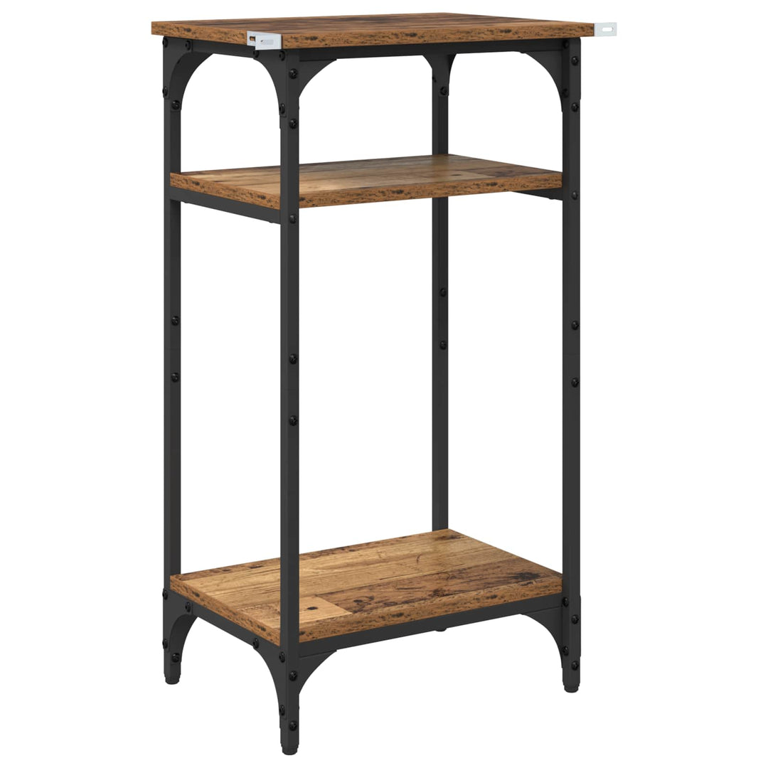 Sidebord med hylde Gammelt træ 40 x 30 x 75 cm Konstrueret træ