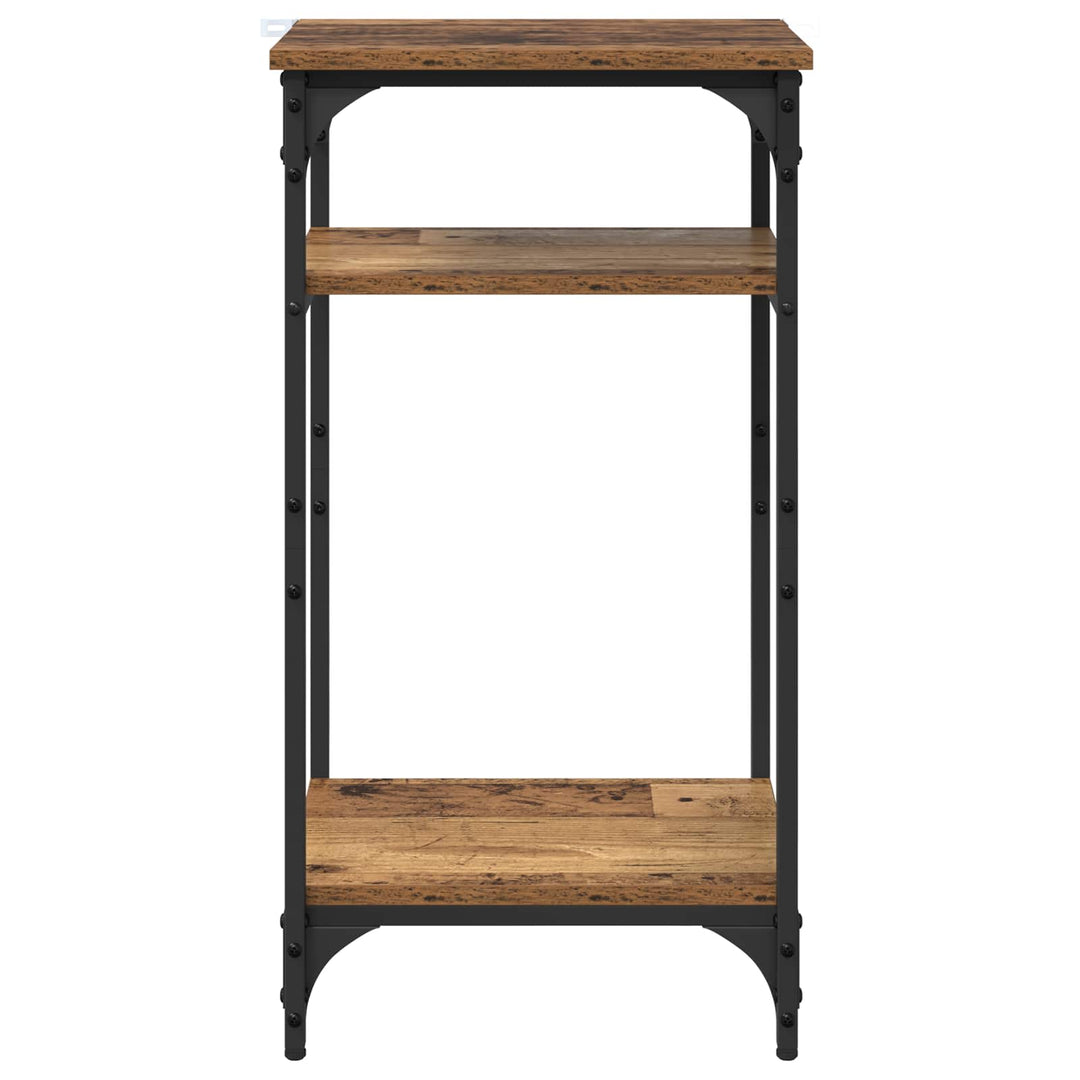 Sidebord med hylde Gammelt træ 40 x 30 x 75 cm Konstrueret træ