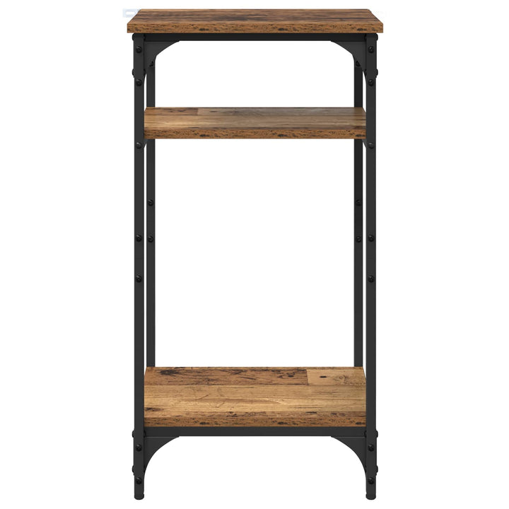 Sidebord med hylde Gammelt træ 40 x 30 x 75 cm Konstrueret træ