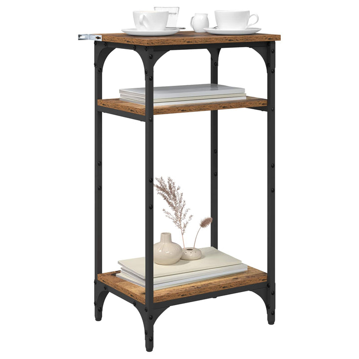 Sidebord med hylde Gammelt træ 40 x 30 x 75 cm Konstrueret træ