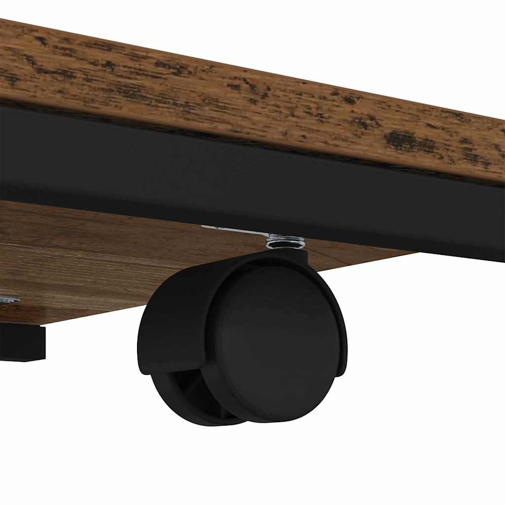 Sidebord med hjul Gammelt træ 50 x 35 x 55.5 cm Konstrueret træ