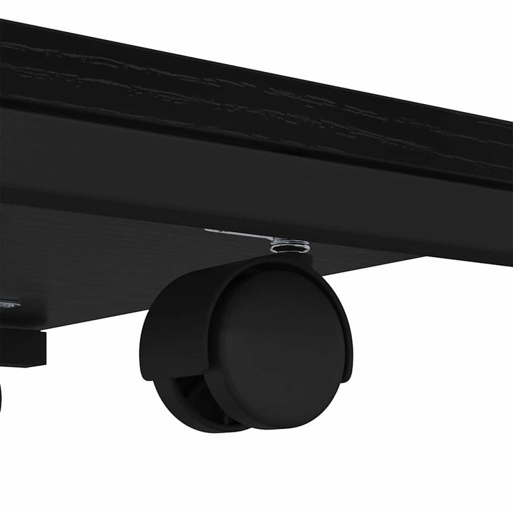 Sidebord med hylde Sort eg 50 x 35 x 55.5 cm Konstrueret træ