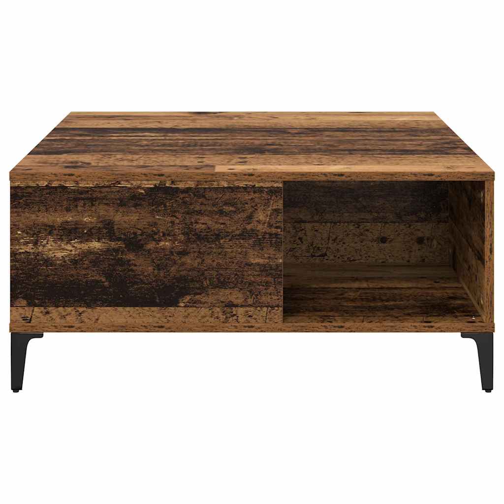 Sofabord Gammelt træ 80 x 80 x 36,5 cm Konstrueret træ