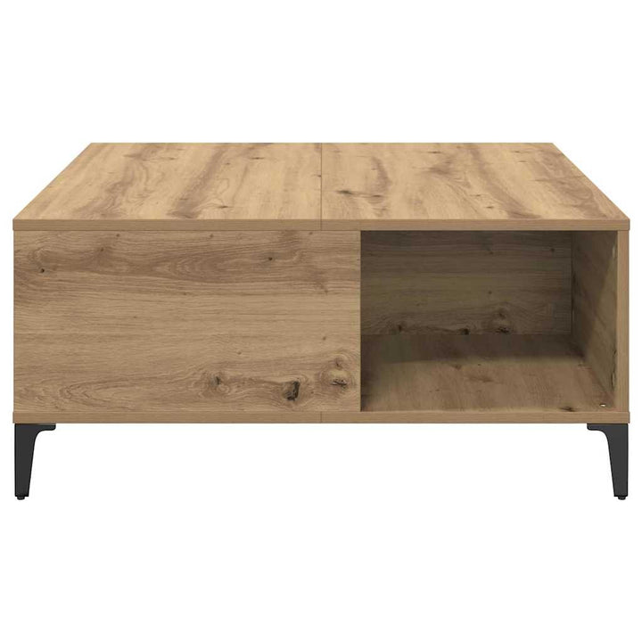 Sofabord Artisan Egetræ 80 x 80 x 36,5 cm Konstrueret træ