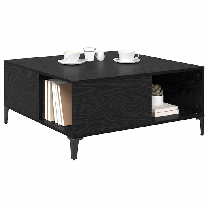 Sofabord Sort eg 80 x 80 x 36,5 cm Konstrueret træ