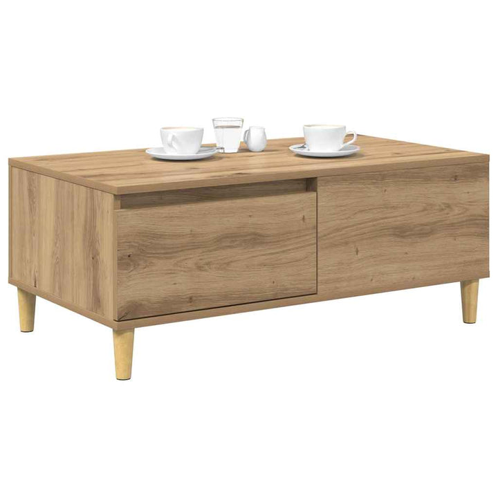 Sofabord Artisan Egetræ 90 x 50 x 35 cm Konstrueret træ