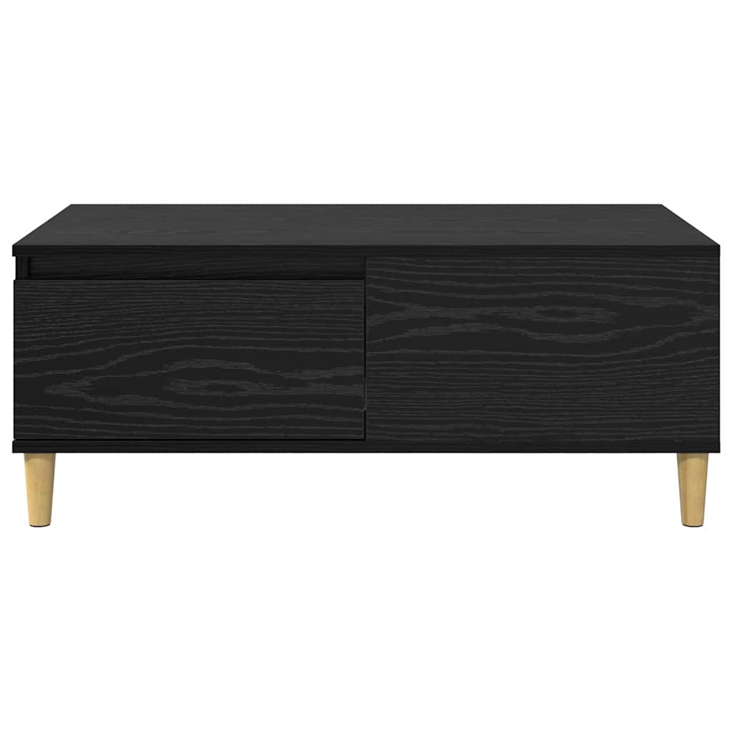 Sofabord med skuffe Sort eg 90 x 50 x 35 cm Konstrueret træ