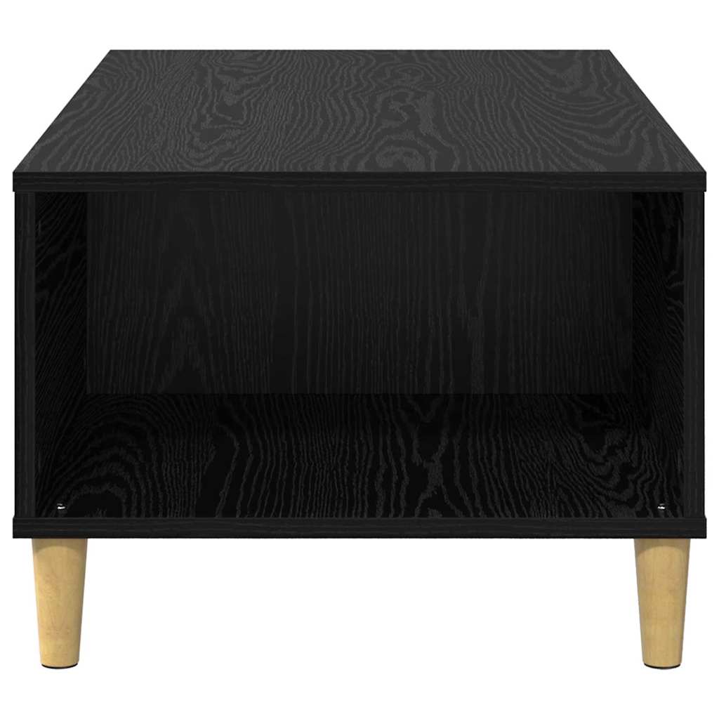 Sofabord med skuffe Sort eg 90 x 50 x 35 cm Konstrueret træ