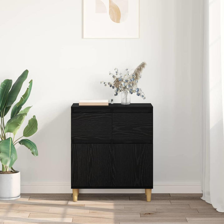 Sideboard Sort eg 60 x 35 x 70 cm Konstrueret træ