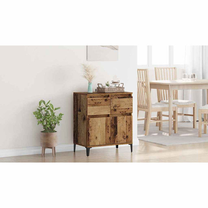 Sideboard Gammelt træ 60 x 35 x 70 cm Ingeniørt træ og jern