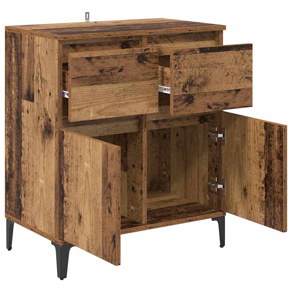 Sideboard Gammelt træ 60 x 35 x 70 cm Ingeniørt træ og jern