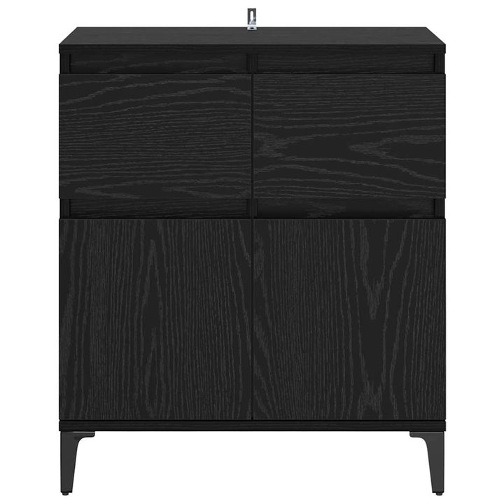 Sideboard Sort eg 60 x 35 x 70 cm Ingeniørt træ og jern