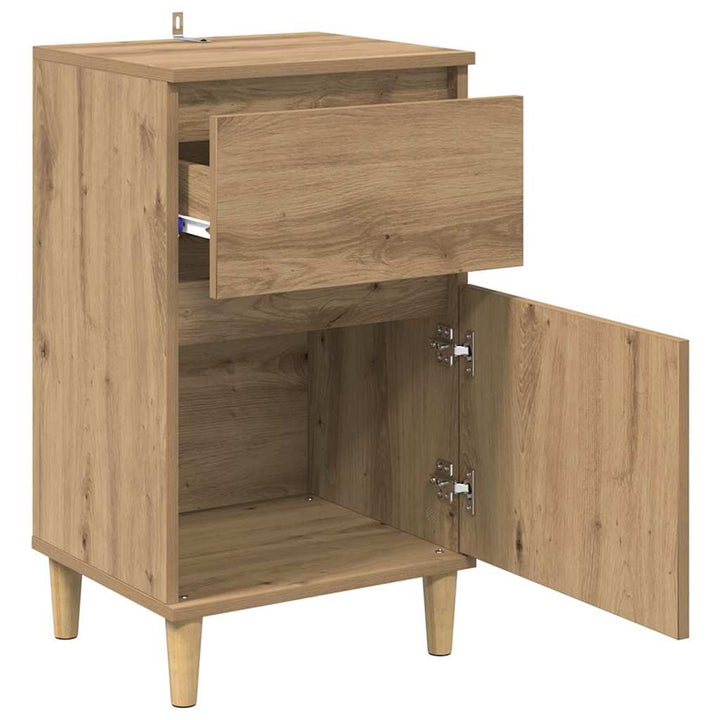 Natskab 2 pcs Artisan Egetræ 40 x 35 x 70 cm Konstrueret træ