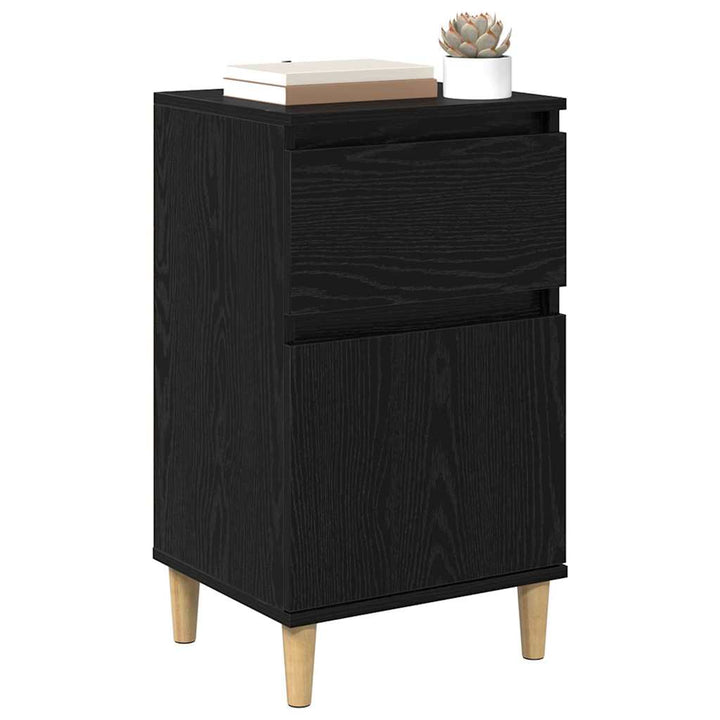 Natskab med skuffe Sort eg 40 x 35 x 70 cm Konstrueret træ