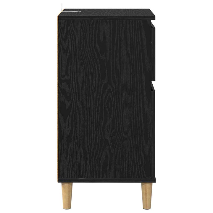 Natskab 2 pcs Sort eg 40 x 35 x 70 cm Konstrueret træ