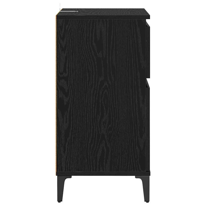 Natskab 2 pcs Sort eg 40 x 35 x 70 cm Konstrueret træ