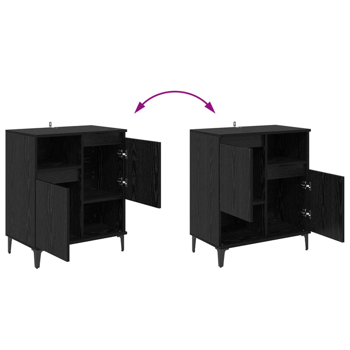 Sideboard Sort eg 60 x 35 x 70 cm Konstrueret træ
