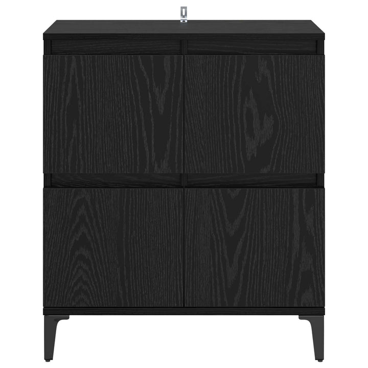 Sideboard Sort eg 60 x 35 x 70 cm Ingeniørt træ og jern