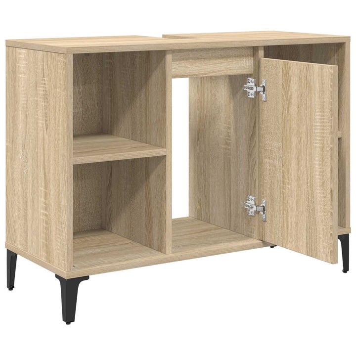 Vaskeskab Sonoma eg 80 x 33 x 60 cm Ingeniørt træ og jern