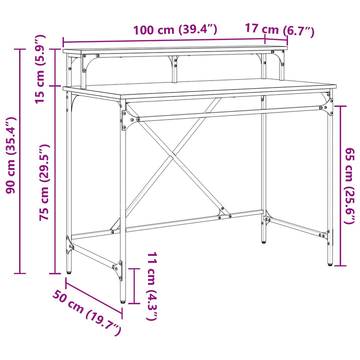 Bord Gammelt træ 100 x 50 x 90 cm Konstrueret træ