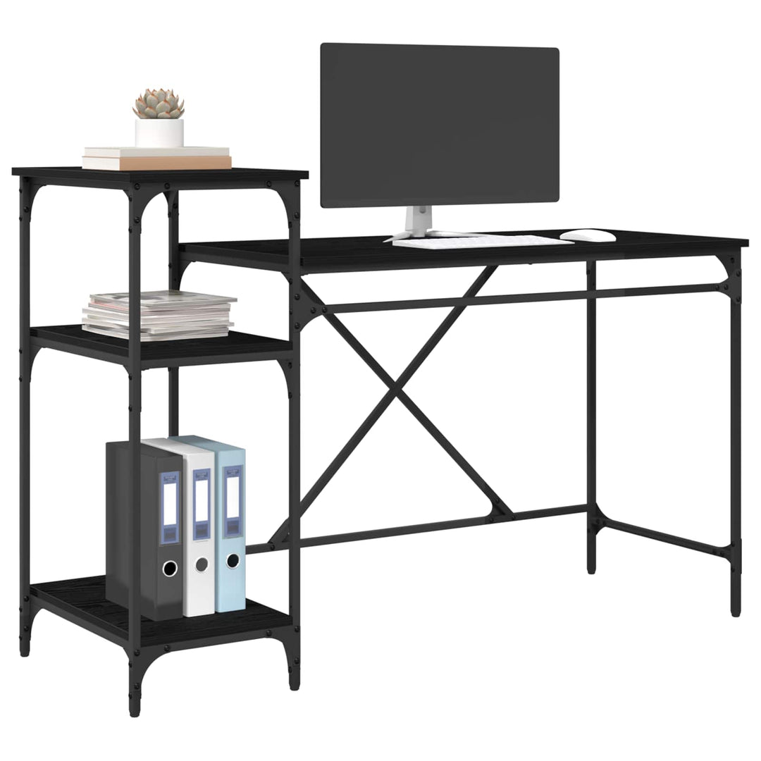 Bord Sort eg Konstrueret træ 135 x 50 x 90 cm